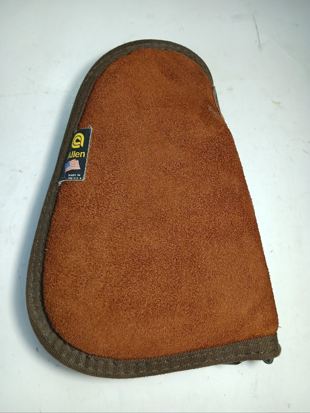Allen 8" Inch Suede Leather Pistol Handgun Gun Zipper Case Sherpa Lined Model 75